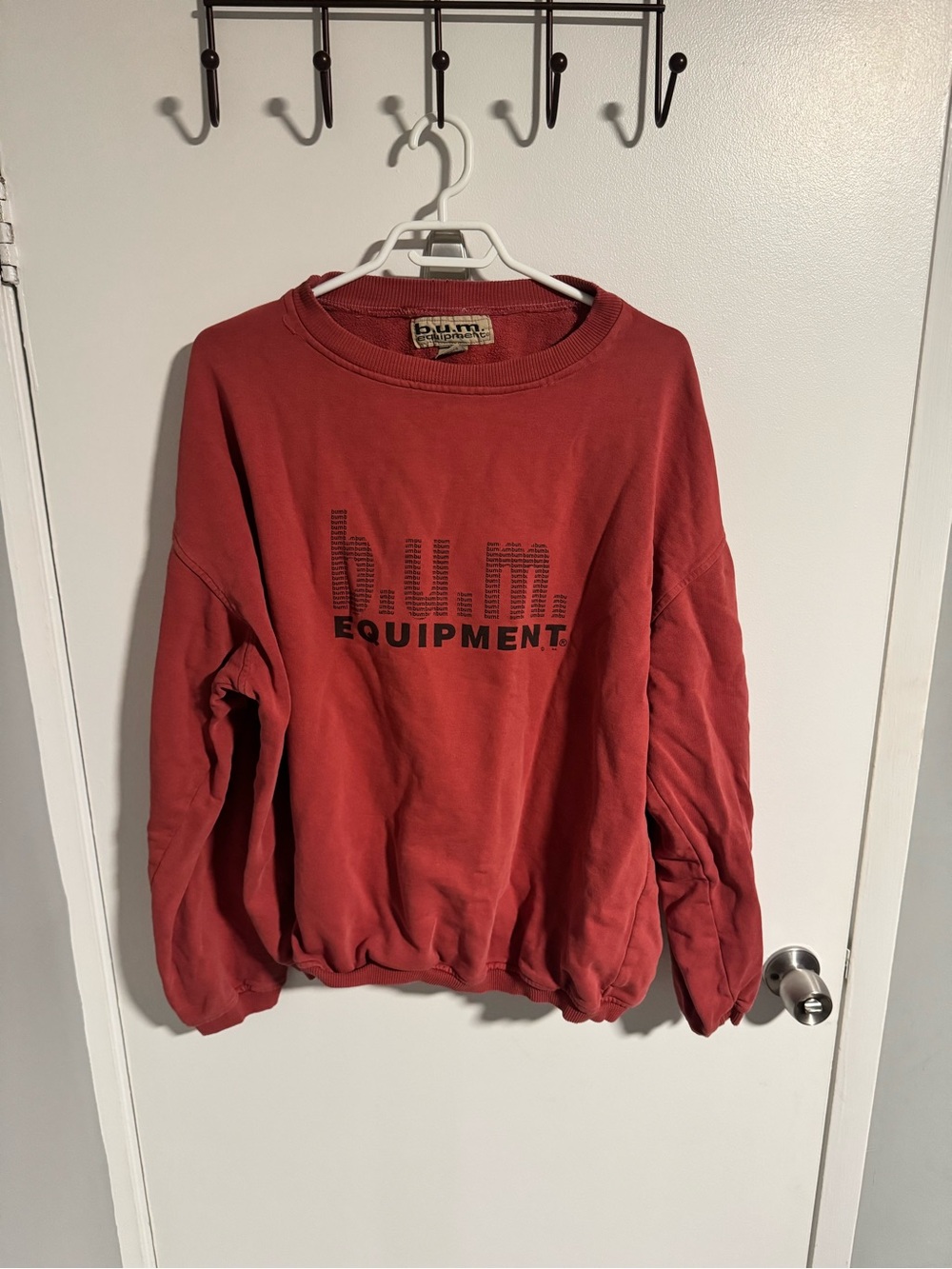 Vintage B.U.M Equipment Brick-Red Crewneck Sweatshirt